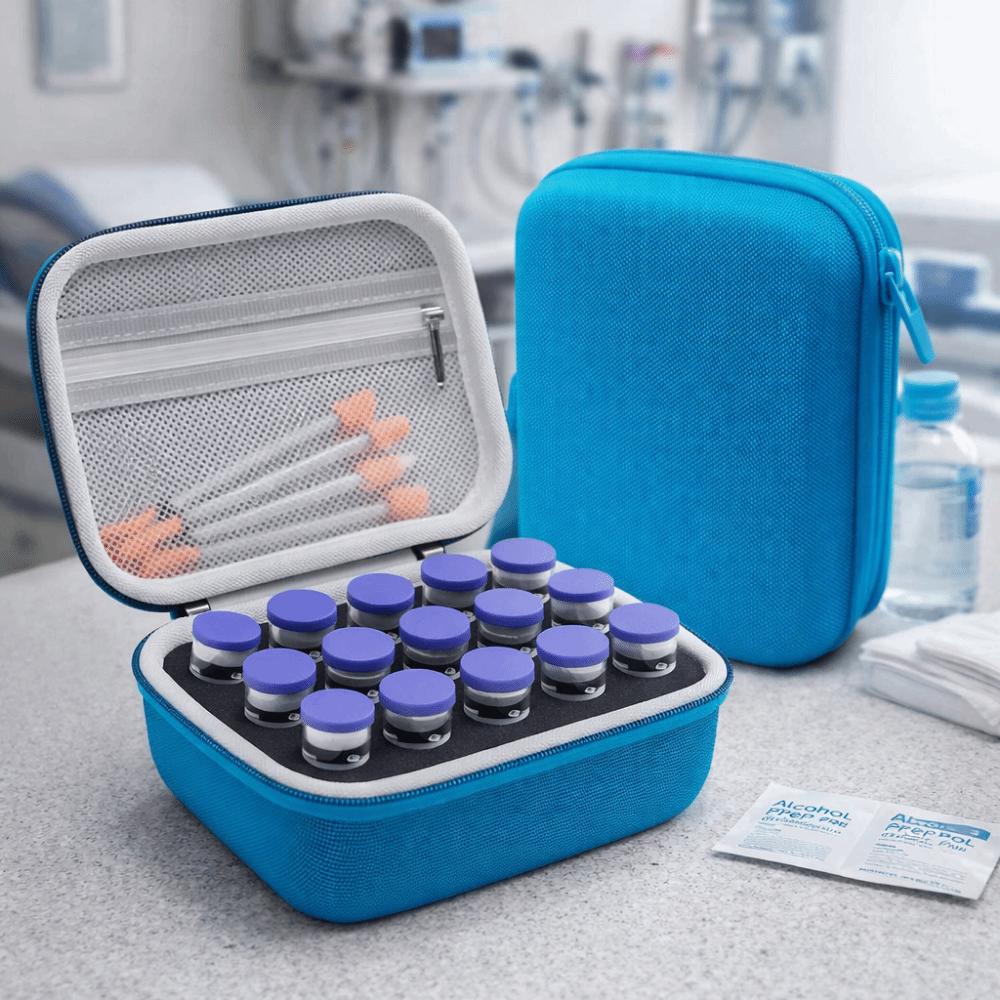 15 Slot Insulin Storage Box Waterproof Essentials Oil Case .Insulin Organizer Diabetes Care