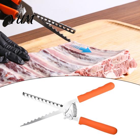 Portable BBQ Tool for Camping Rib Membrane Remover Tool, Stainless Steel Peeler with Meat Prep Anti-slip Handle, Manual Preparation Outdoor