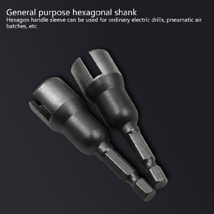 Butterfly Bolt Socket Wrench Hexagonal Handle Shank Socket Adapter Nut 6.35mm