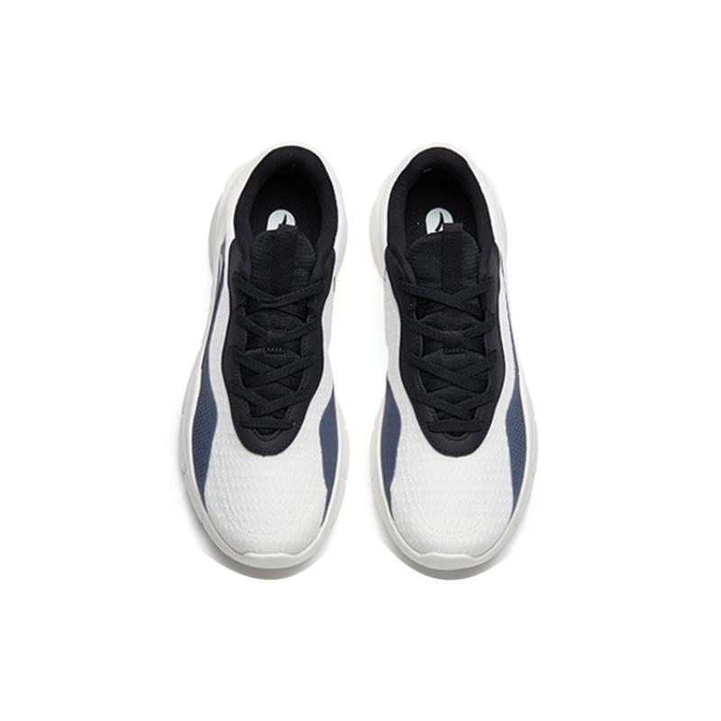 Anta Linghui Cushioned Anti-Slip Wear-Resistant Breathable Lightweight Low-Top Training Shoes Men's White Black Sneakers 112237701-3