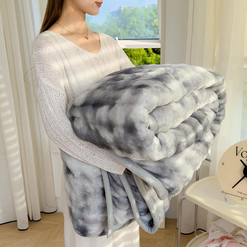 

Super Soft Imitation Rabbit Fur Throw Blanket for Sofa Luxury Multifunctional Milk Velvet Blankets Autumn Winter Plush Bedspread 1.0x1.5m Kid Size