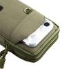 Single/Double Layer Nylon Colth Men Phone Pouch Belt Waist Bag Waist Fanny Pack Mobile Phone Bags