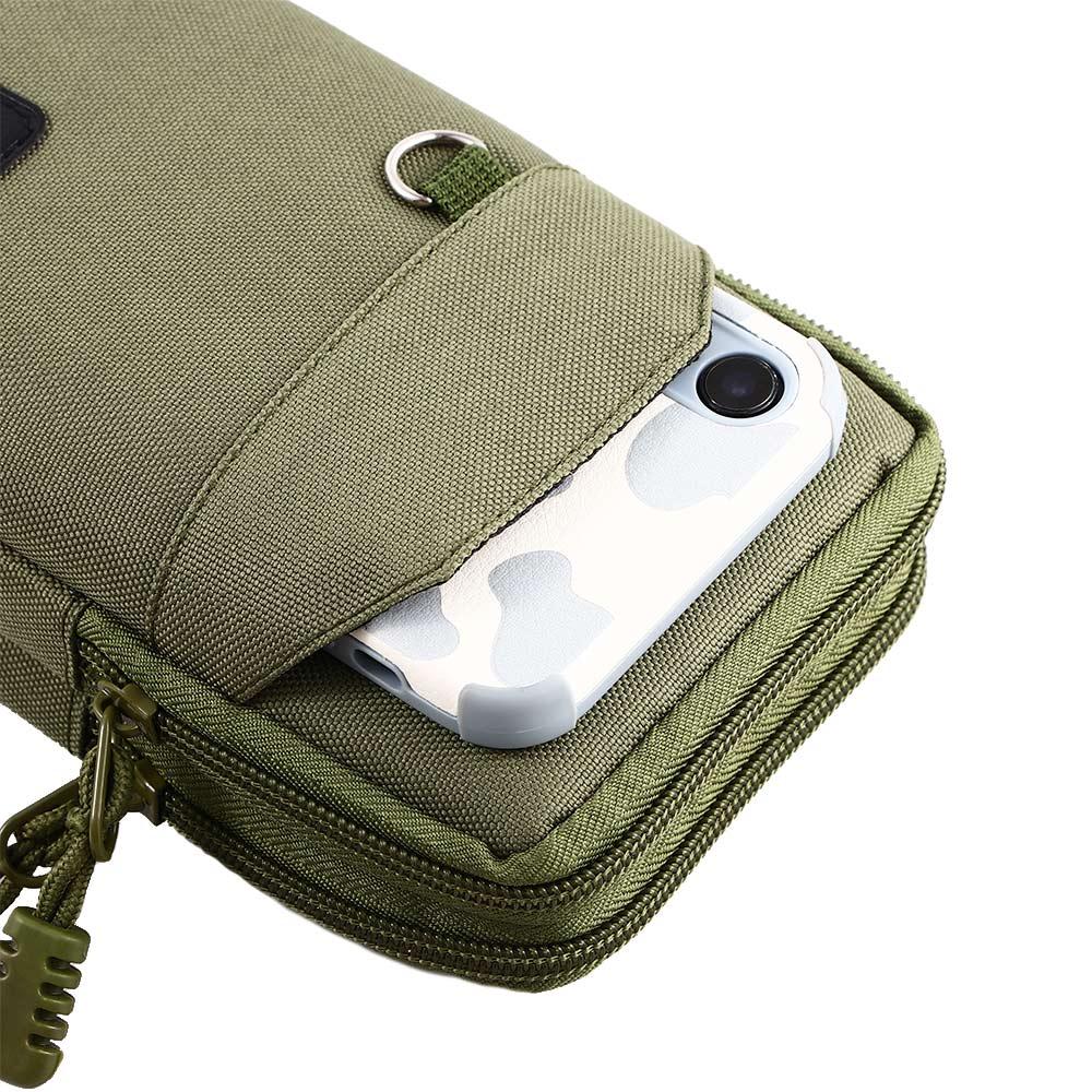 Single/Double Layer Nylon Colth Men Phone Pouch Belt Waist Bag Waist Fanny Pack Mobile Phone Bags