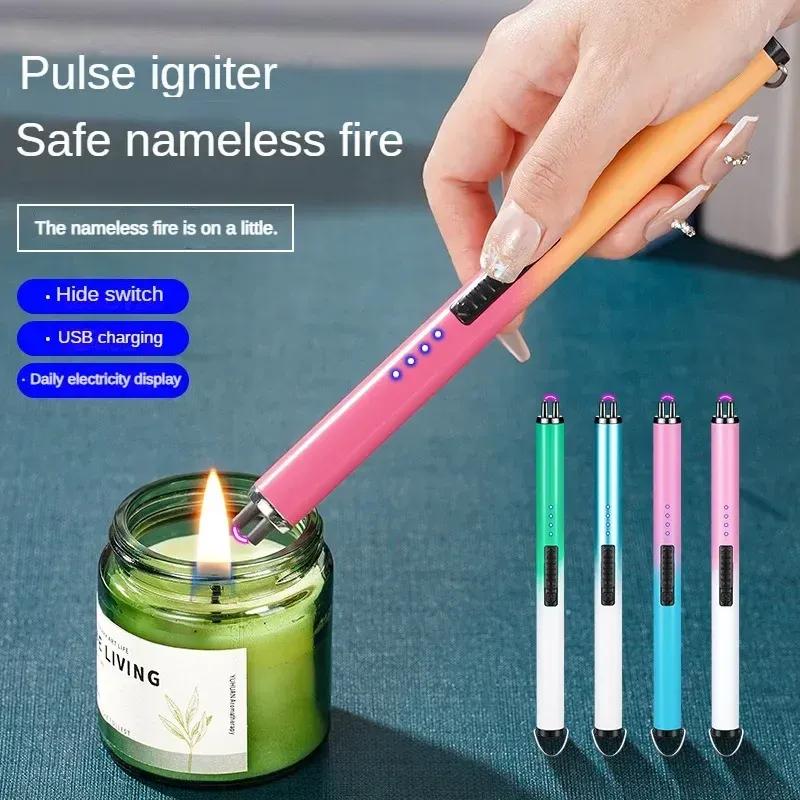5-Pack Electric Windproof Lighter, Kitchen Fire Stick, Smoke Accessories,Flameless USB Rechargeable Lightweight Lighter 2025 New