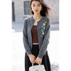 Mocana Autumn/Winter Embroidered Floral Knit Cardigan Sweater