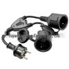 35cm EU Waterproof German Type Dual Power Extension Cord