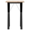 Dining Table Y Frame 50x50x75 cm Solid Pine Wood and Steel