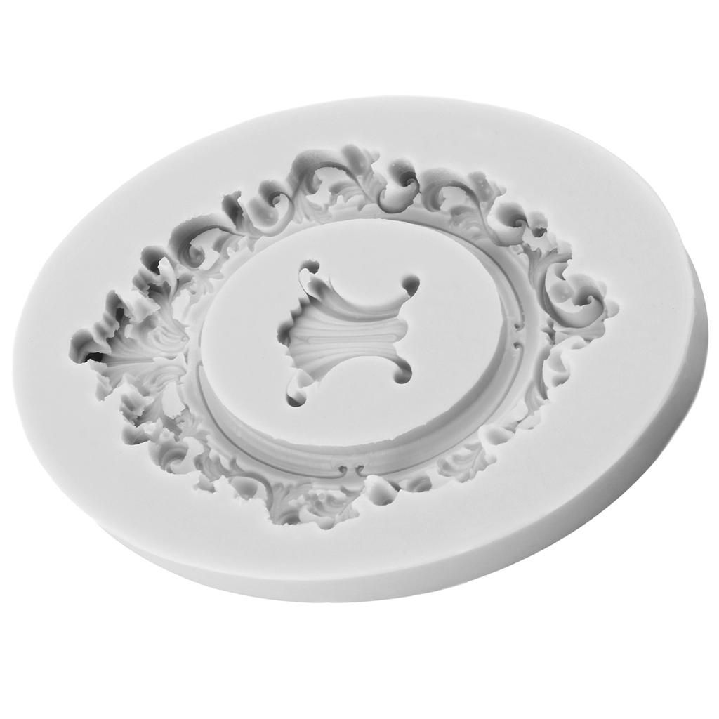 Flower Lace Frame Silicone Mould Cake Border Polymer Clay Candy Moulds Relief Frame Fondant Mould Baking Chocolate Candy Mould Cake Decorating Tools