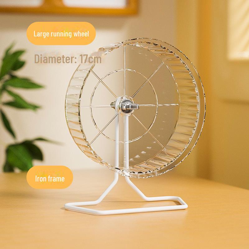 Очень большое бесшумное беговое колесо для хомяка со стойкой для установки в клетку