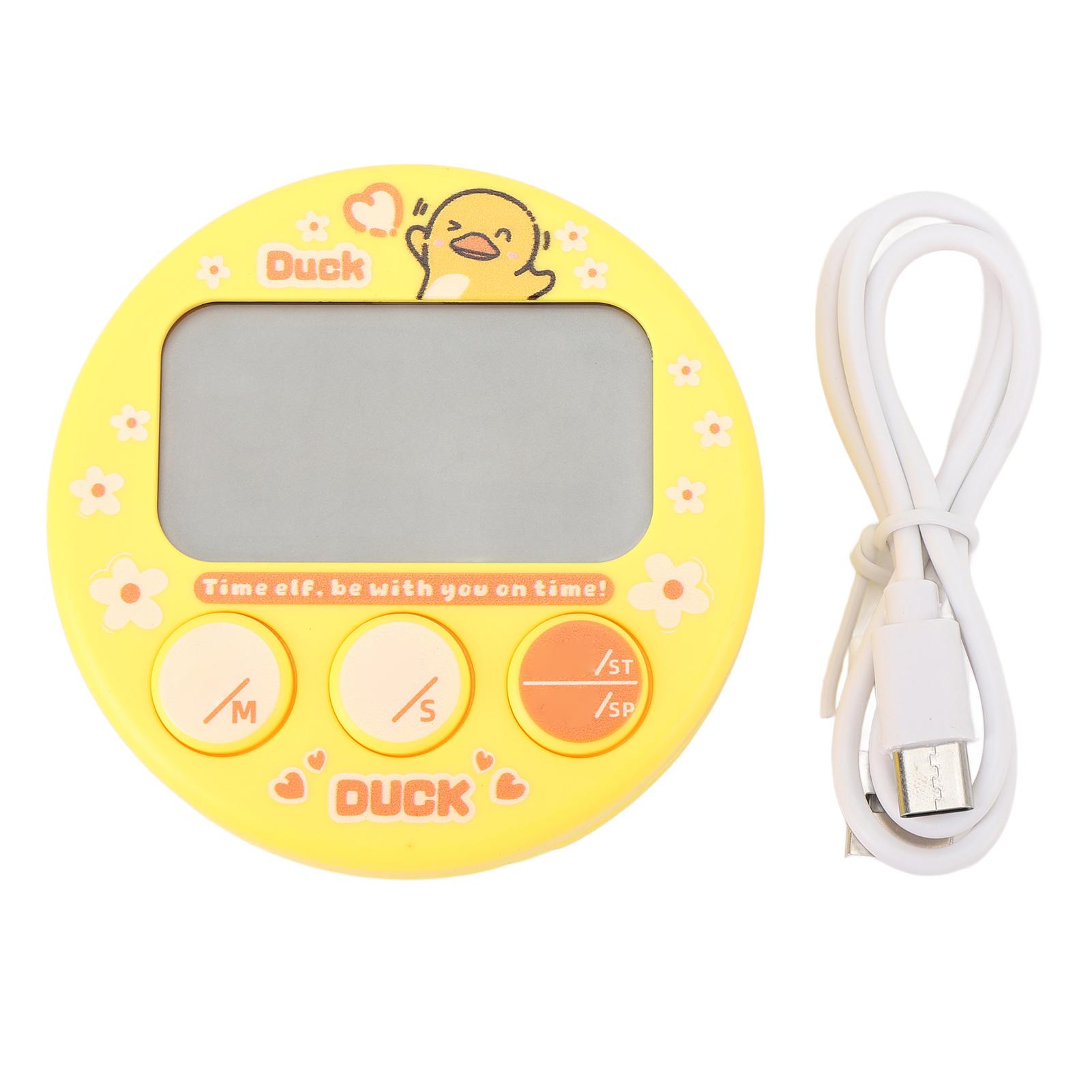 

Digital Kitchen Timer for Cooking Baking Magnetic Countdown Countup Visual LCD Display Yellow