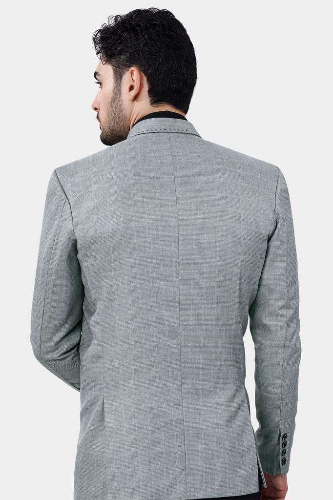 Blazer Sportivo Oslo Grigio Doppiopetto Ricco di Lana