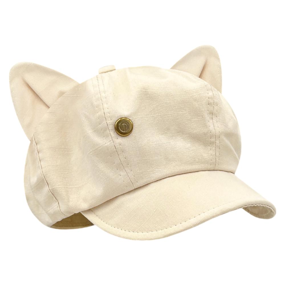 Cute Cat Ears Women's Beret Japanese Style Cat Paw Pattern Newsboy Cap Anime Sweet Baseball Cap Everyday Outfits