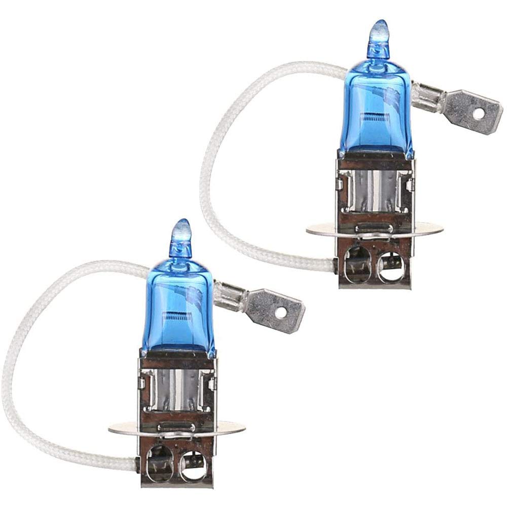 

H3 Halogen Bulb 55W 6000K Replacement for Wight Motorcycle Car Headlight 2 Pack