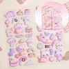 Set of 4 Pinchable 3D PVC for Kids and Decorate Your Phone Reward Craft Supplies Soft, Stickers, Material, Cute, Girls, DIY, Case, Diary, Stickers,