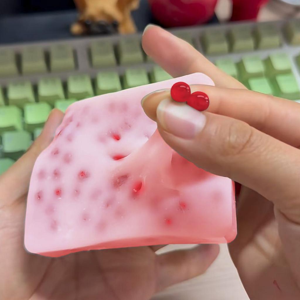 Vierkante Skin Picking Squishy Fidget Speeltjes, Puk Prikken Sensorisch Speelgoed voor Stressverlichting, Knijp Puk Speeltjes voor Volwassenen