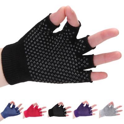 Half-Finger Aerial Yoga Gloves  Non-Slip Dispensing And Sweat-Absorbent Cotton Sports Gloves