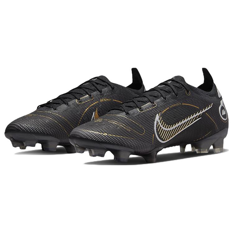New Nike Mercurial Vapor 14 Elite Fg Black Metallic Silver Cave Stone Metallic Gold DJ2837-007