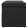 Black Stool 101 x 41 x 40 cm Faux Leather and Engineered Wood