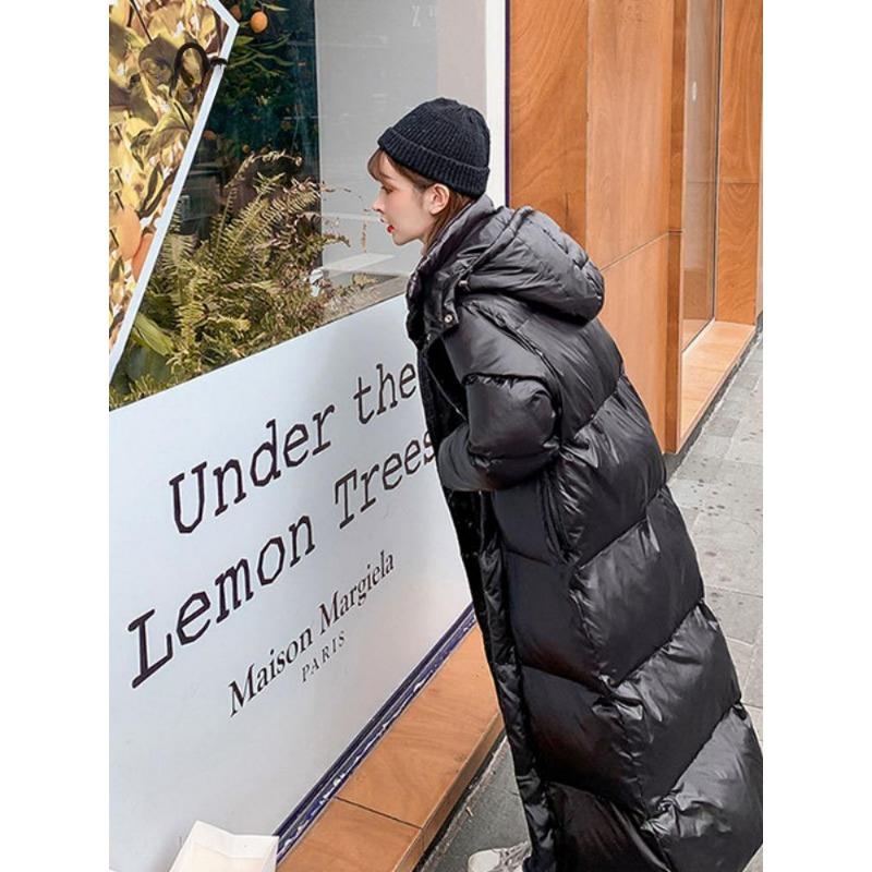 Haine din bumbac cu puf negru pentru femei