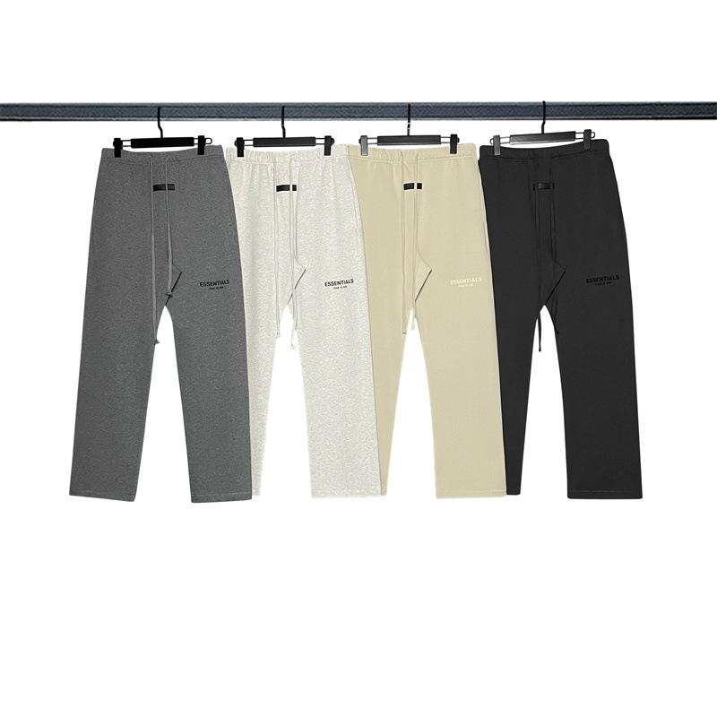 Pantaloni della tuta casual dritti in pile da uomo, marca trendy americana, vestibilità larga