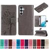 Leather Wallet Case For Samsung Galaxy A54 A34 A24 A14 A04E A73 A53 A33 A23 A13 A03 Core Cute Cat Tree Card Slots Protect Cover