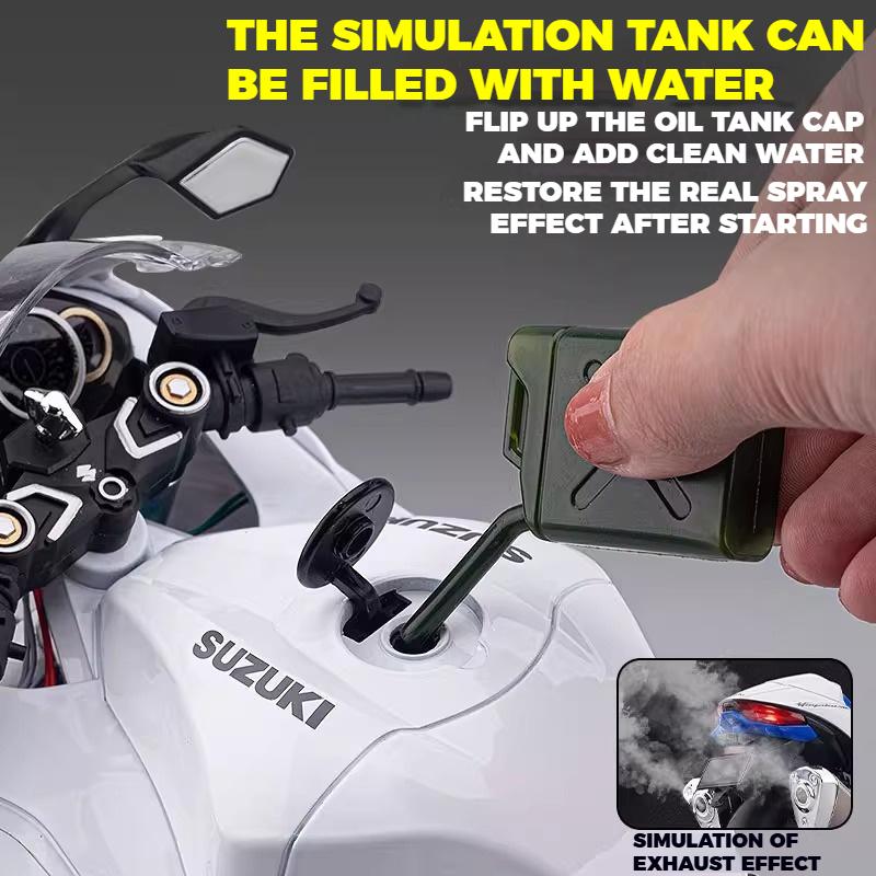 Spray 1/6 SUZUKI HAYABUSA GSX-1300R Alloy Diecast Motorcycle Model Collection Hobby High Simulation Home Decoration Ornament Boy