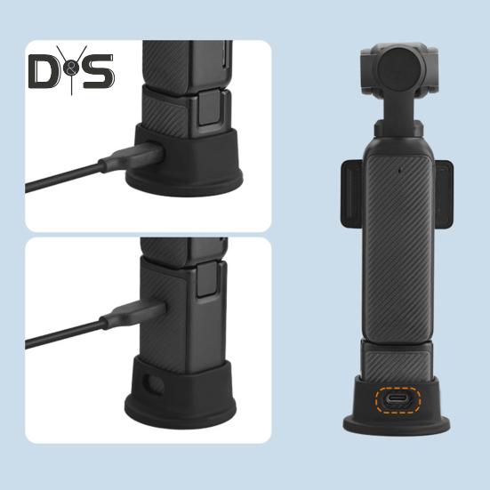 Camera Desktop Stand with Hollow Charging Port Design Wide Compatibility Flexible Silicone Support Base for Osmo Pocket 3