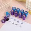 8Pcs Plastic Christmas Snowflake Stamp Self-Adhesive Snowflake Pattern Holiday Stamp Set Self-Adhesive Stamps Christmas Parties