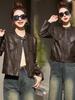 Women's Genuine Leather Baseball Jacket - Spring/Autumn 2025, Haining Sheepskin, Small Size, Short Coat.