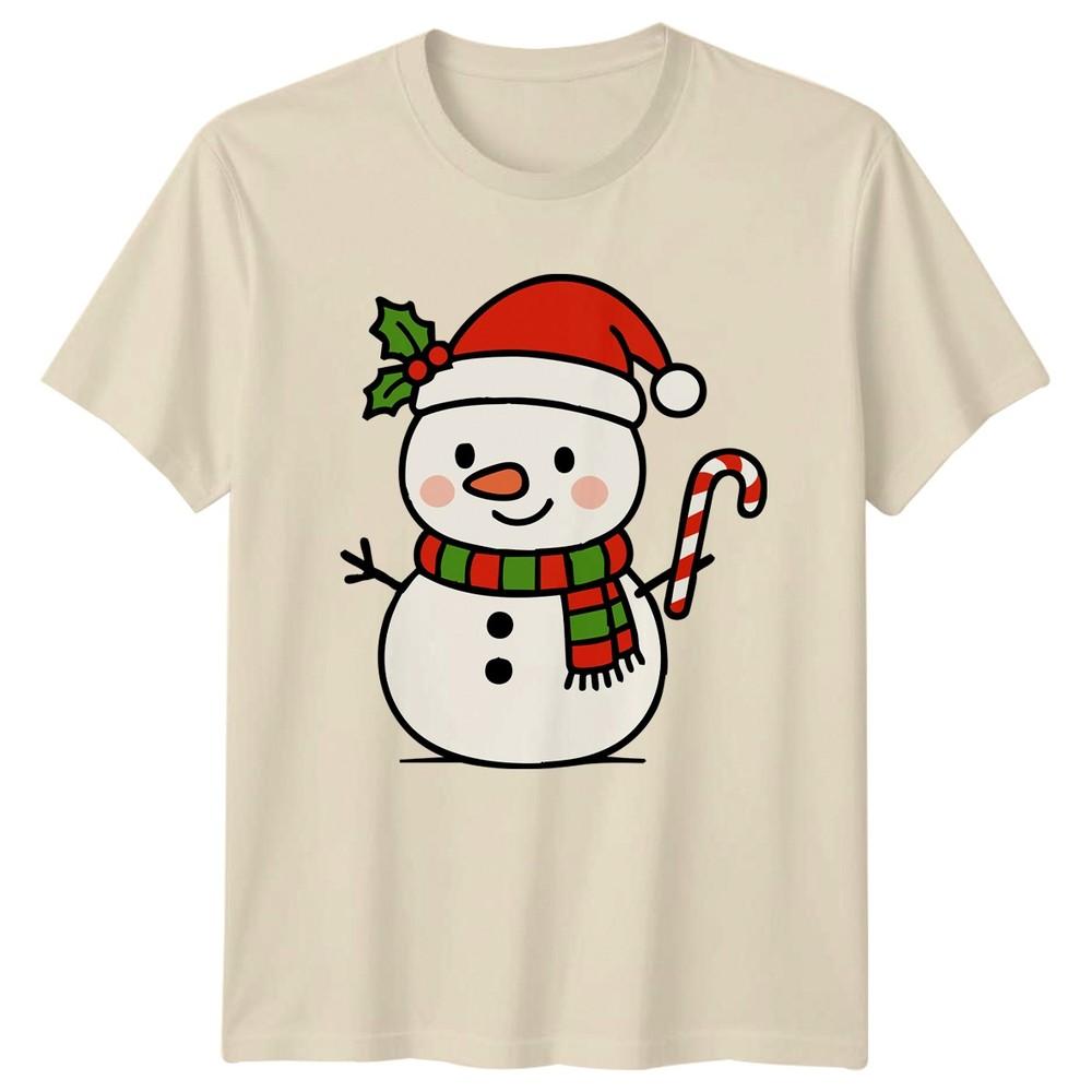 SnowUnisex Christmas Holidays Unisexs TShirt Unisexs Tee Cartoon Graphic