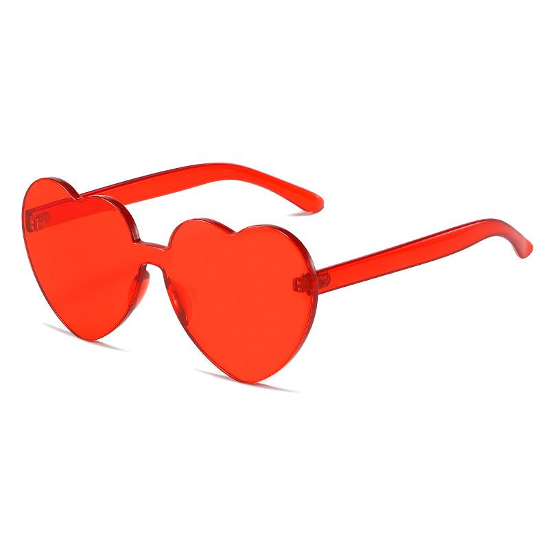 Love Sunglasses, Candy-Colored Heart-Shaped Glasses, Beach Peach Heart Sunglasses.