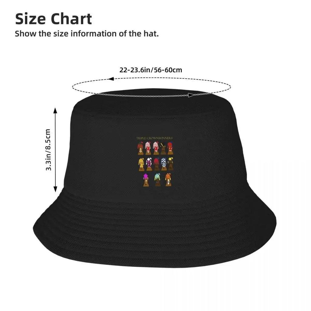 Horse Racing Triple Crown Winners 1919-2018 Bucket Hat Cap Man Hat Luxury Brand fishing hat For Women Men's