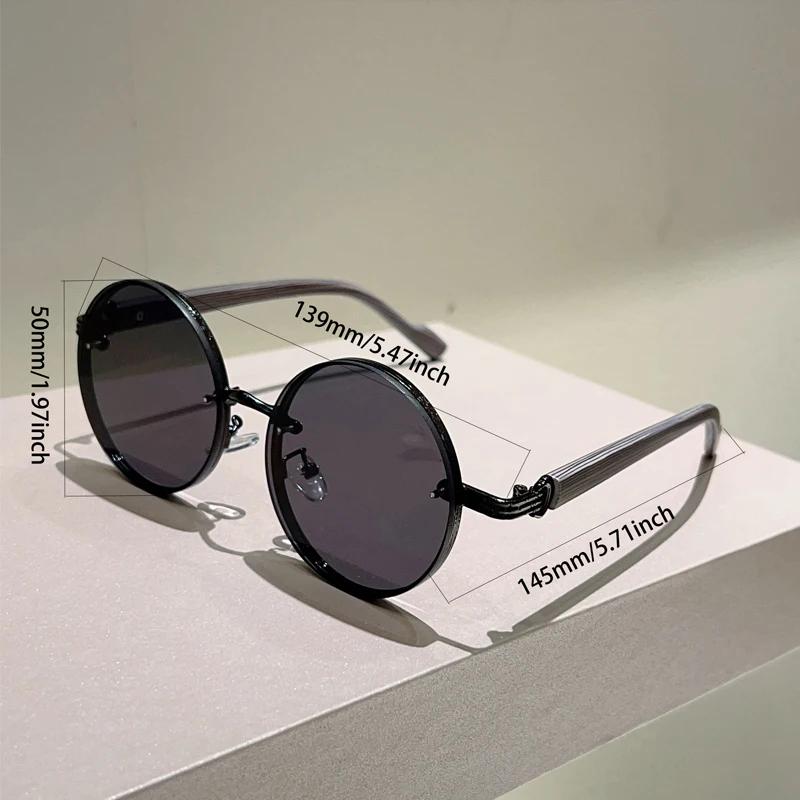 Vintage Round Sunglasses Men New Fashion Gradient Multi-color Sun Glasses Women Trendy Luxury Brand Design Casual Shades