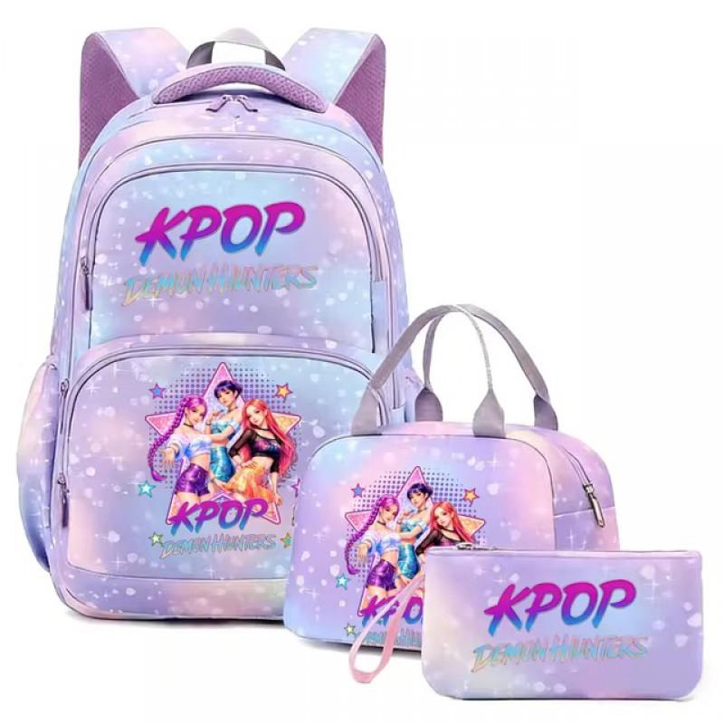 K-Pop Inspired Dual Compartment Backpack Teen Girls - Large Capacity 75L School Bag With Lunch Pouch Laptop Sleeve