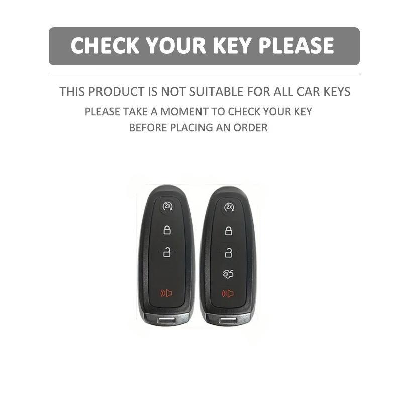 Car Remote Control Key Case Cover Shell Fob Holder For Ford Focus Edge Explorer Expedition C-Max Escape Flex Keychain