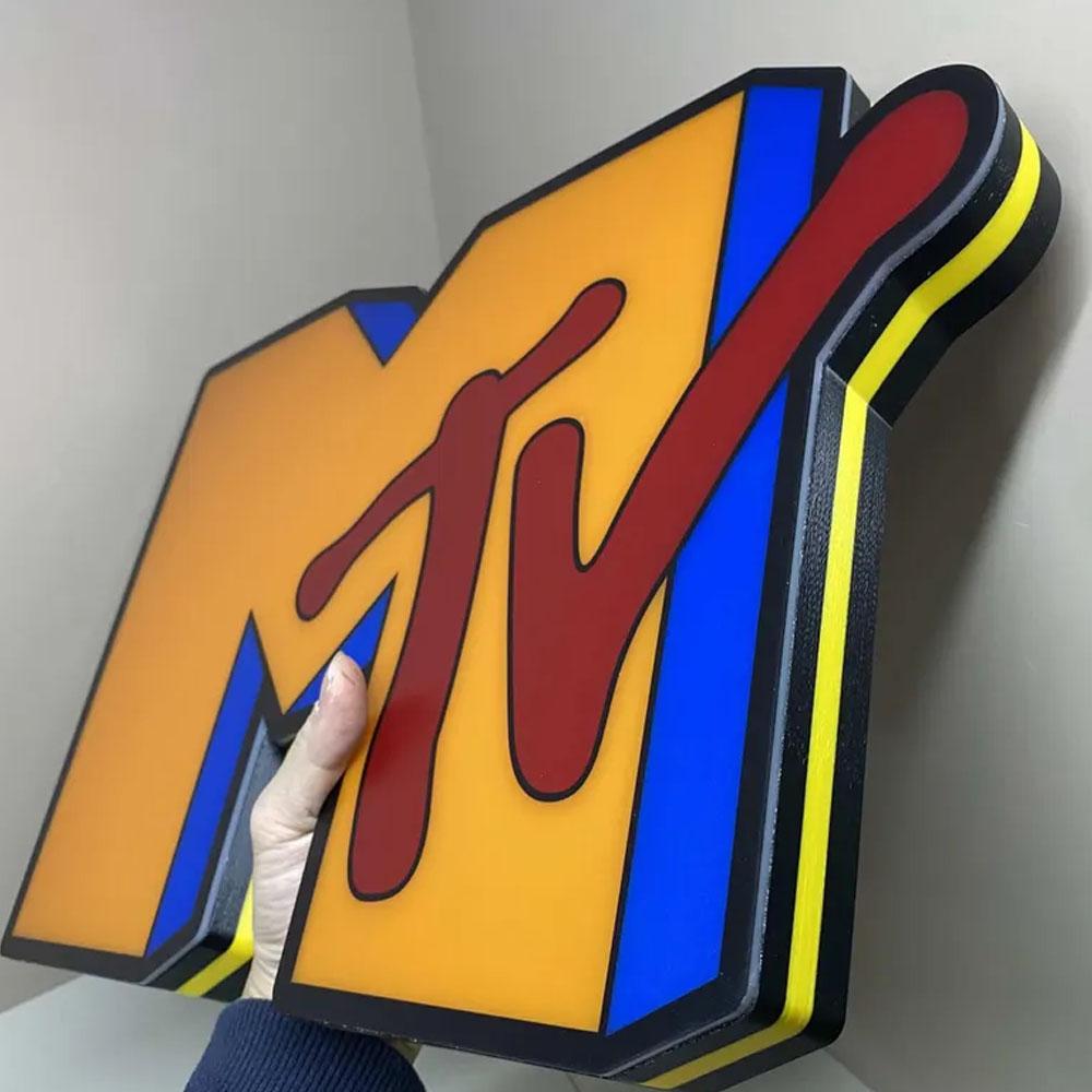 Music Television LED Light Sign MTV Logo for Music Record Room Beer Bar Wall Recording Studio Decor Gifts