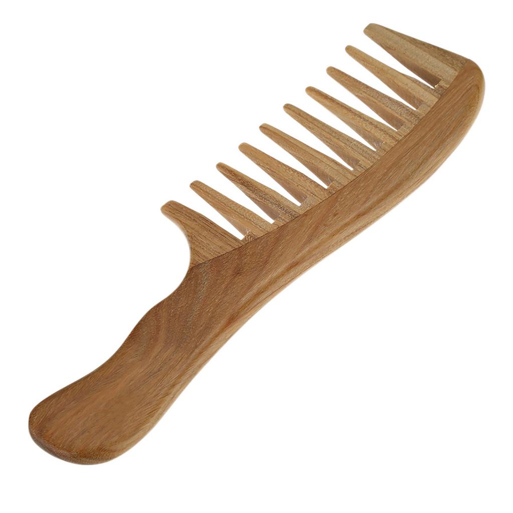 1 Pc Wooden Comb Natural Green Sandalwood Handmade Wide Tooth Wooden Comb Massage Comb Handmade