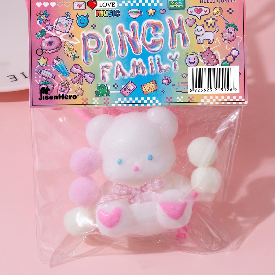 Cartoon  Bears Squeeze Fingertip Toys  TPR Cute Animal Squeezing Toy Adult Kids Stress Relief Soft 3D Sensory Toy