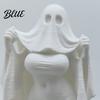3D Halloween Ornament Printed Ghost Bride Statue Ornament, Female Figure Sculpture with Durable Figurine Stable Base, Decorative Minimalist Spooky for