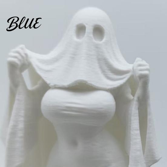 3D Halloween Ornament Printed Ghost Bride Statue Ornament, Female Figure Sculpture with Durable Figurine Stable Base, Decorative Minimalist Spooky for