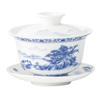 Blue and White Porcelain Lotus Landscape Gaiwan