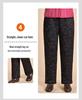 Grandma's Warm Cotton Fleece Pants: Cozy, Loose-Fitting Floral Design for Middle-Aged and Elderly, Ideal for Autumn and Winter Wear.