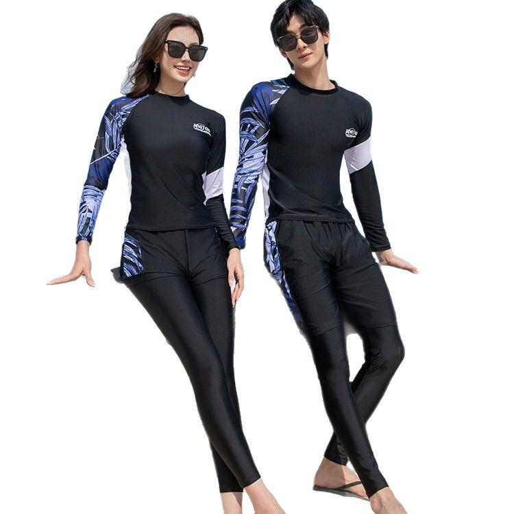 Women's Plus Size Digital Print Swimsuit Set for Snorkeling, Surfing, and Diving