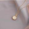 Korean Fashion Cat's Eye Necklace with Rotating Pendant for Women - Micro-Inlaid Zircon, 360° Design, TikTok Favorite.