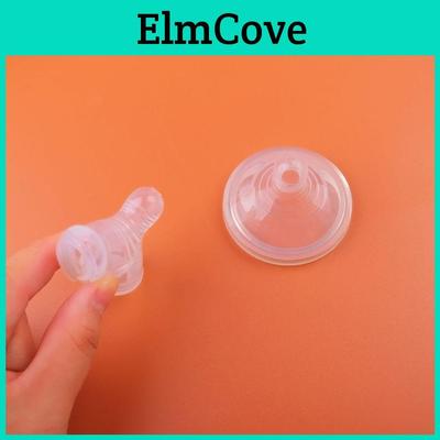 Wide Mouth Baby Bottle Nipple Food Grade Silicone Medium Clear