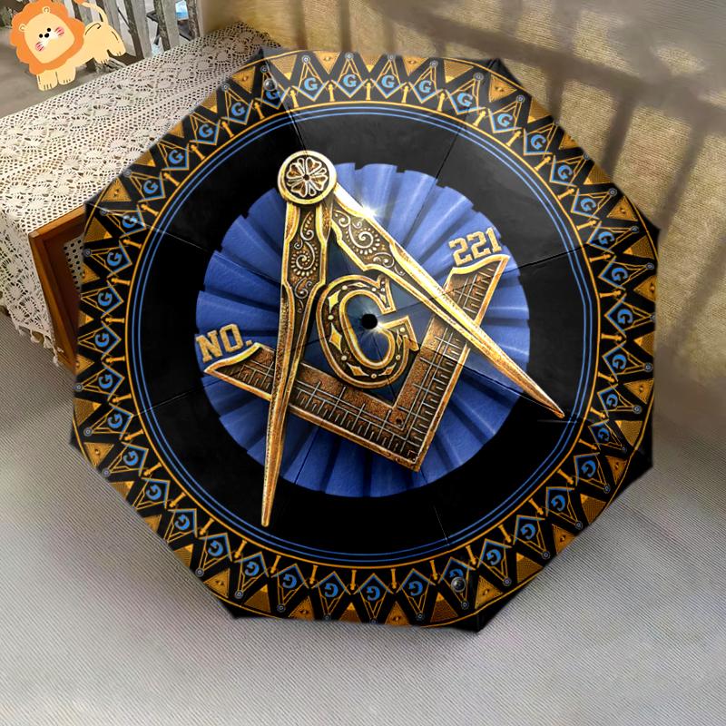 1PC Freemasonry Umbrella Portable Folding Umbrella Iron Frame Hole Bone Structure Outdoor Home Umbrella A7
