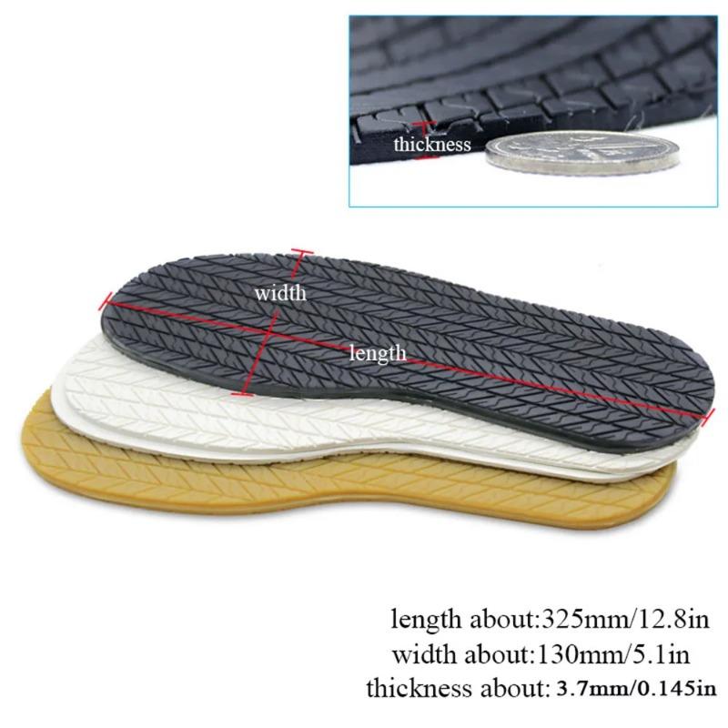 Men Women Rubber Full Outsole Replacement Pads Tire Grain Anti Slip Silent Shoe Bottom Repair Insoles Footwear Parts