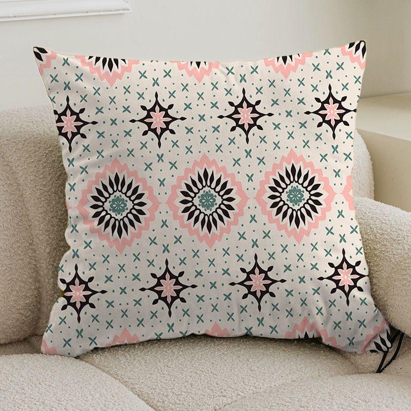 Double-sided bohemian print ethnic pillow cover sofa living room cushion cover geometric pillow square pillowcase