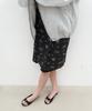 Seolan Floral Midi Skirt_Black