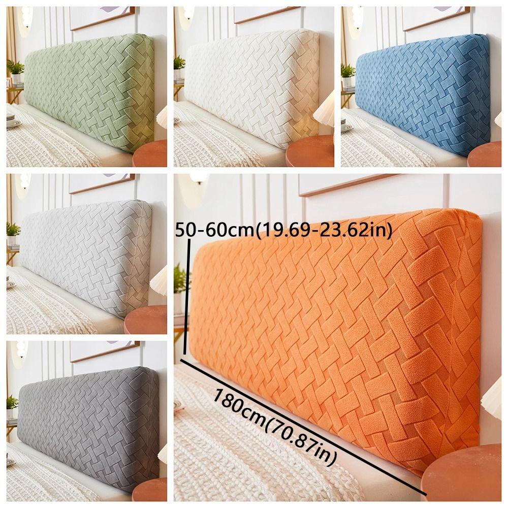 All Inclusive Bedhead Dust Cover Anti-Collision Jacquard Headboard Covers Solid Color Universal Fit Protector Cover Home Decor